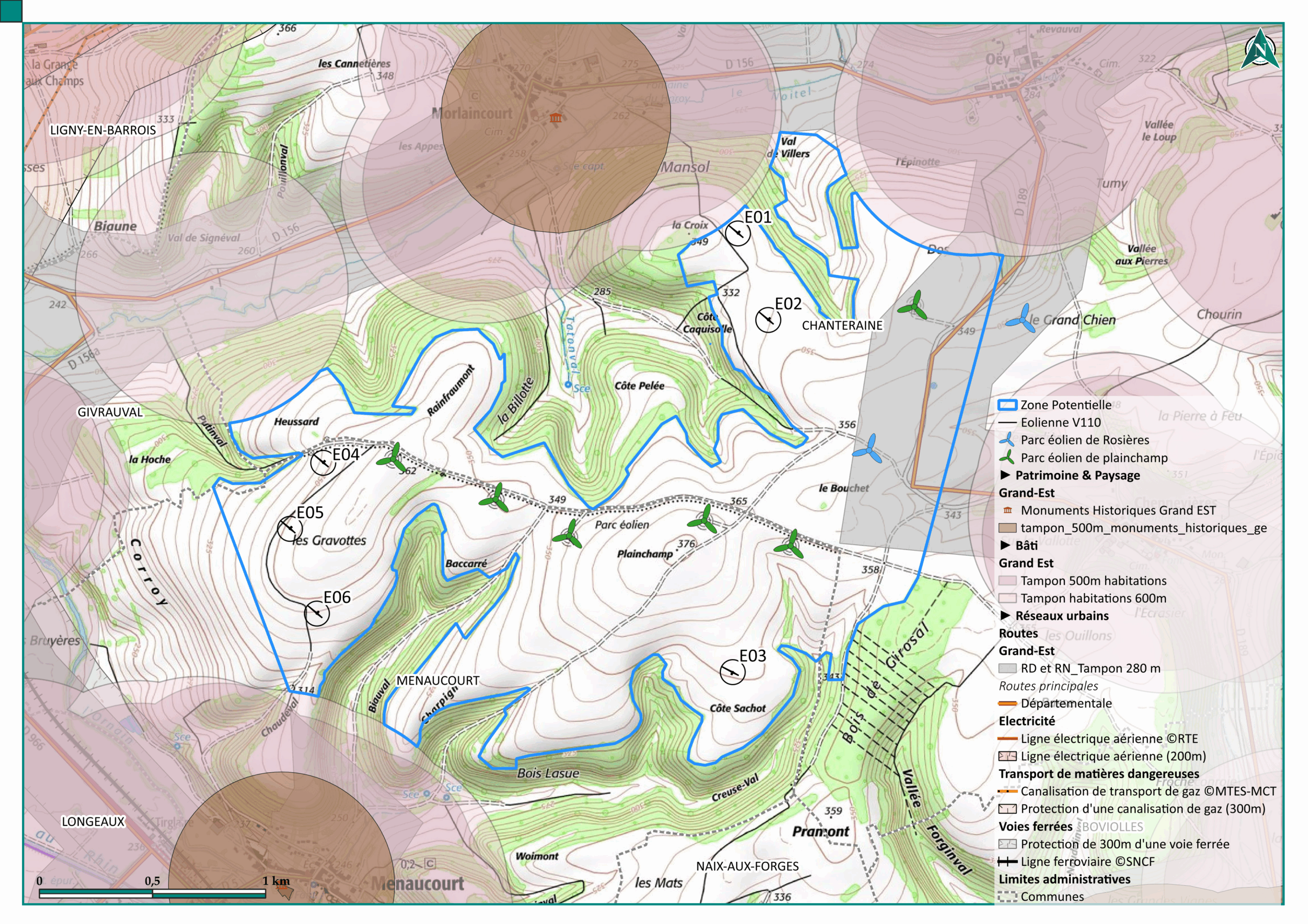 carte des contraintes